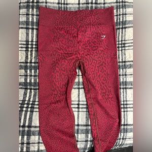 Gymshark animal adapt leggings in cherry brown size xl